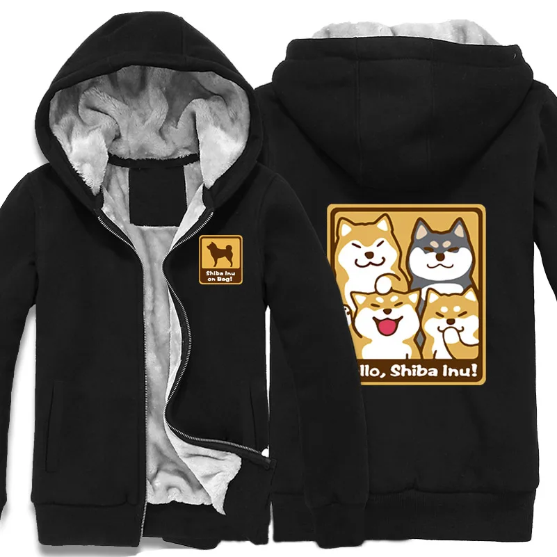 Симпатичная Толстовка Doge зимнее пальто Шиба-ину куртка Новые Горячие мужские