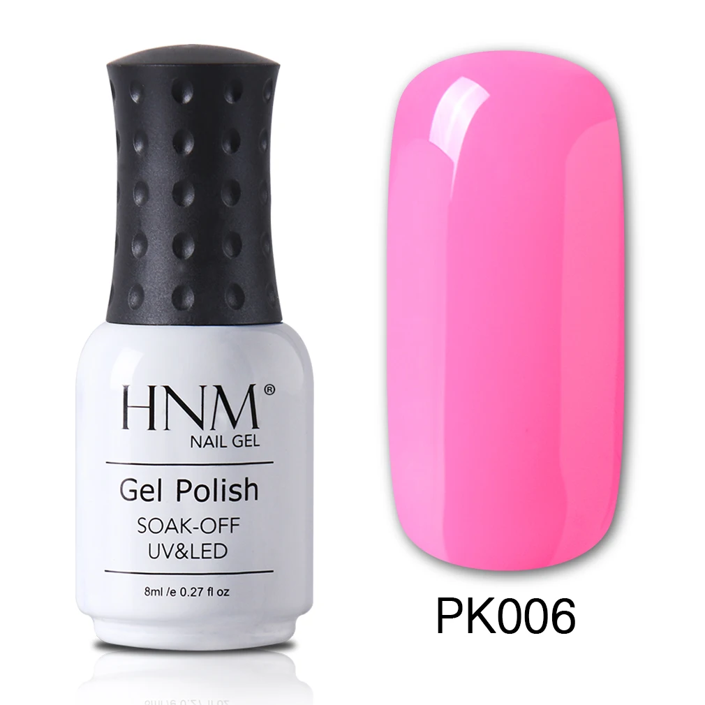 PK006 HNM 8 мл чистый цвет УФ-гель для ногтей светодиодный Гель-лак замачиваемый Гель-лак Полупостоянный Esmaltes Гель-лак замачиваемый гель для ногтей - Цвет: PK006