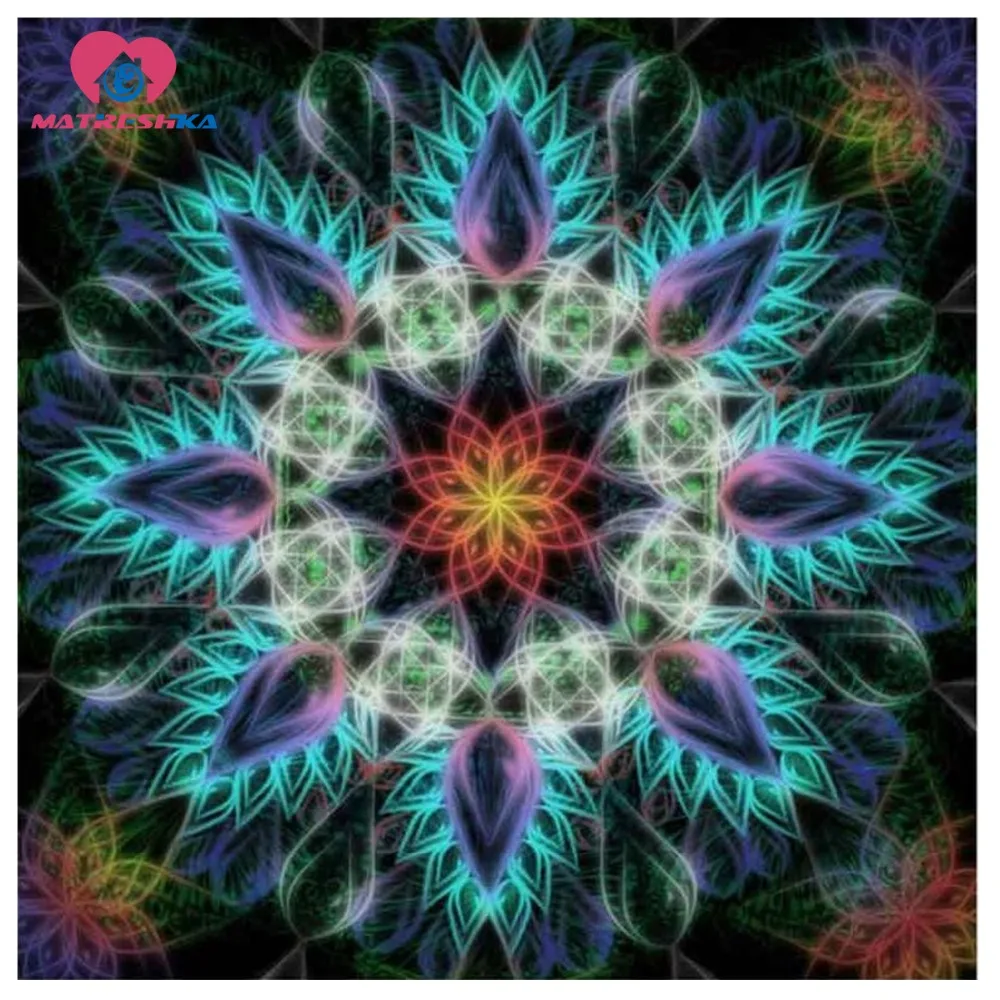 Алмазная вышивка набор изображений Мандала для вышивальный стежок фотографии