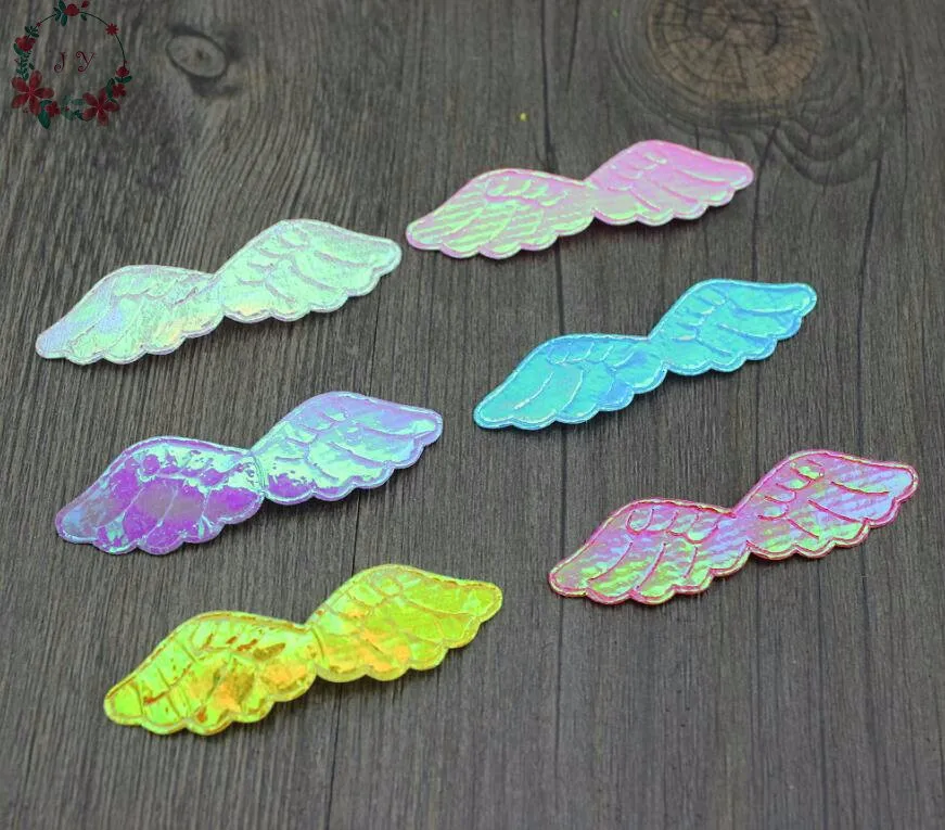 300 шт./лот Белый Розовый Фиолетовый Крылья Ангела войлочная аппликация ткань