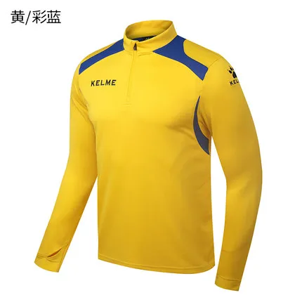 KELME мужская тренировочная куртка для бега, ветровка, баскетбольная спортивная одежда с рисунком KC004DS - Цвет: Yellow