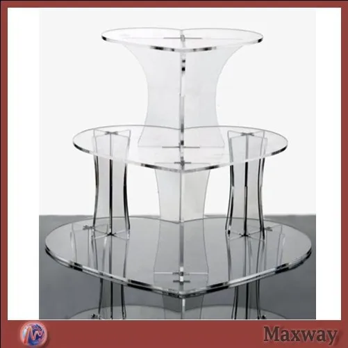 

3 tiers black round acrylic cupcake stand