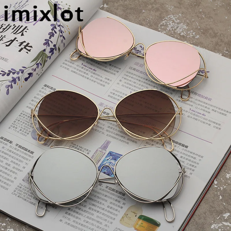 IMIXLOT Новое поступление женские зеркальные солнцезащитные очки Shades брендовый