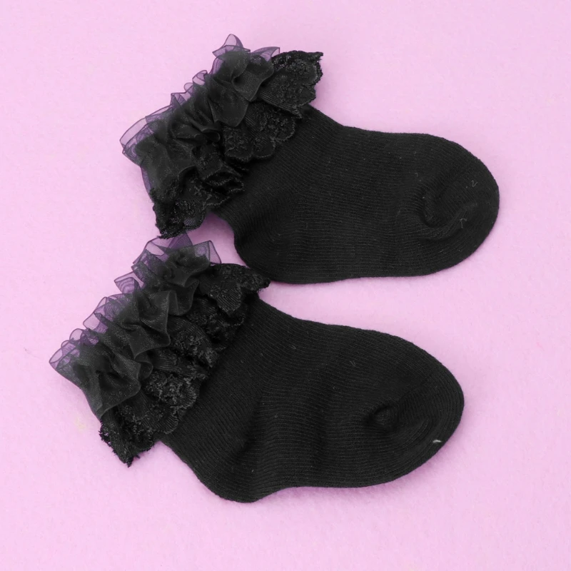 

Newborn Baby Cotton Socks Lace Princess Combed Socks for Girls Infant Babe Socks