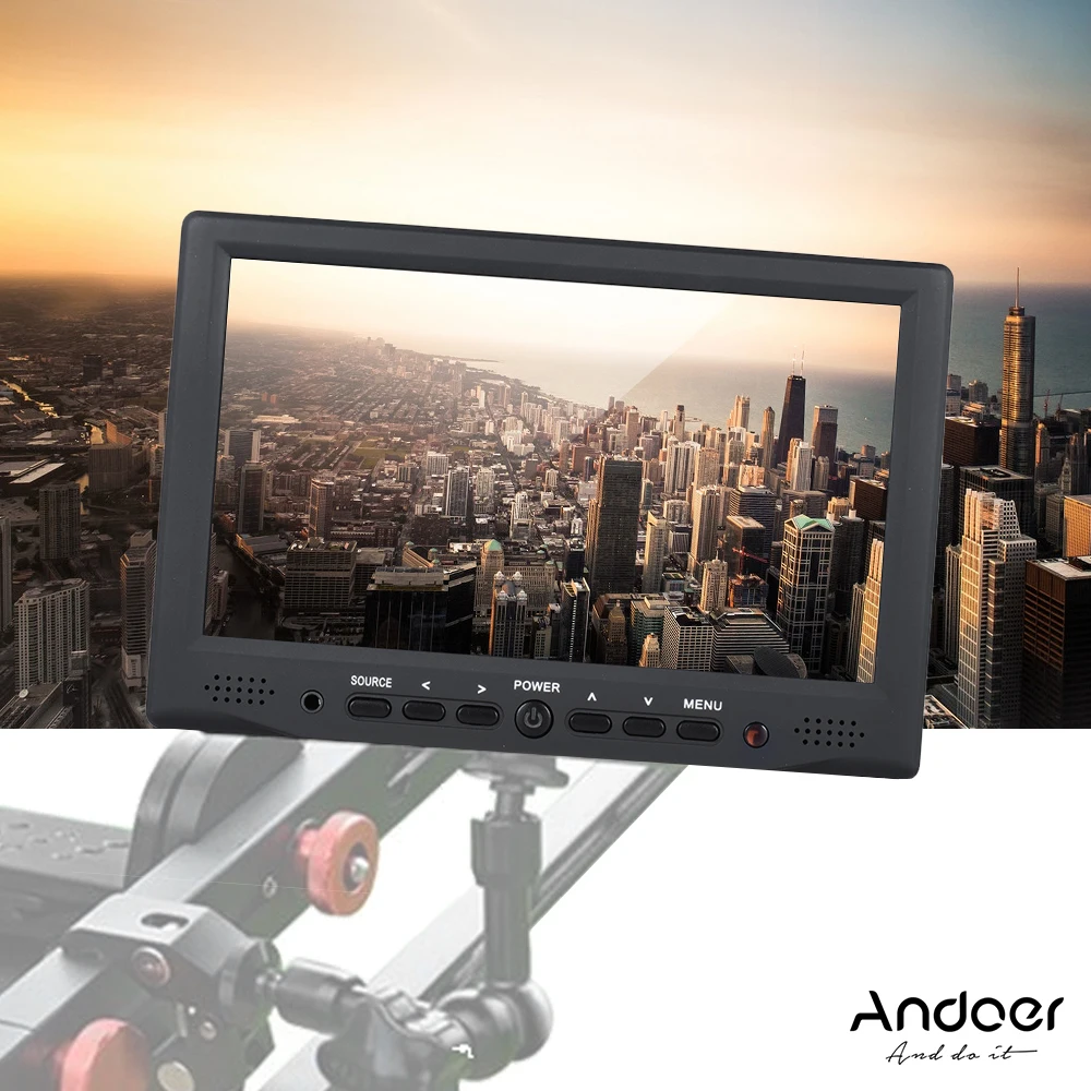 Профессиональный цифровой монитор Andoer AD 701 7 дюймов 800*480 HD ЖК дисплей