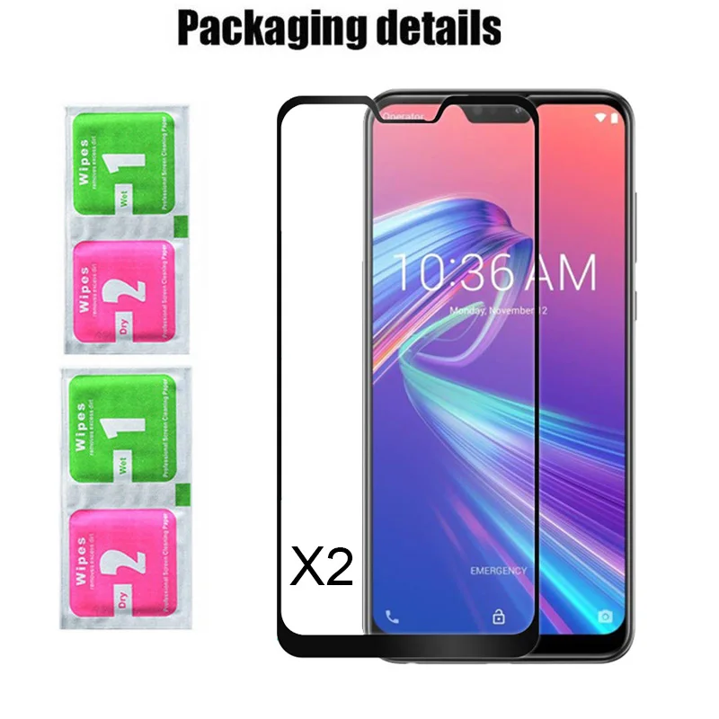 [2 упак.] HD Экран закаленное защитное Стекло asus zenfone max pro m2 zb631kl / zb633kl / стекло на асус зенфон макс м2 zb633kl / zb633kl Экран протектор Стекло на asus max pro m2 ZB631KL ZB633KL