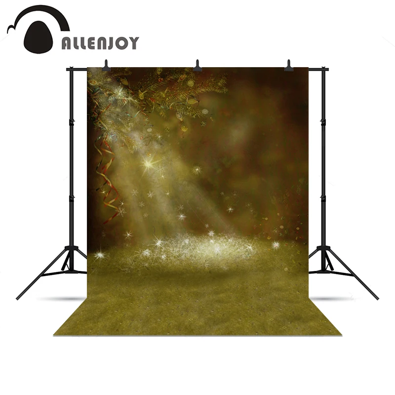 Allenjoy фотографический фон свет трава снежинки блестящая Рождественская елка