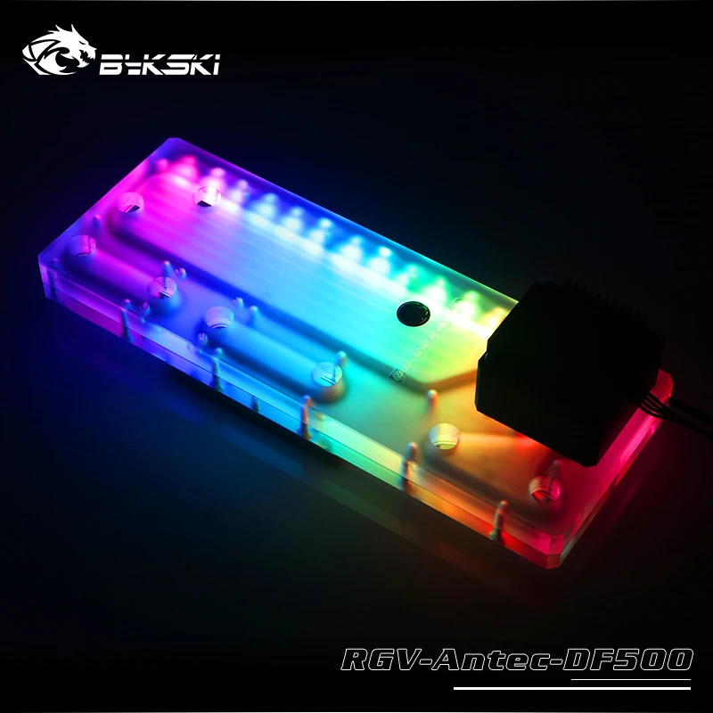Bykski водная доска прямоугольная Antec DF500 резервуар для воды акриловый rgb чехол для компьютера охлаждающий резервуар RGV-Antec-DF500