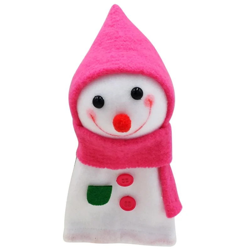 pink snowman 1 шт рождественские подарочные пакеты животные шаблон Санта Клаус конфеты сумки для рождества H1 - Цвет: pink snowman