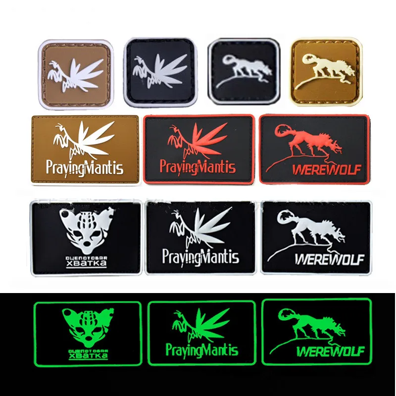 Rubber Glow Mantis PVC Armband American Mercenary Organization Werewolf Legion Morale Badge Clothe Backpack Hat Decoration Patch | Дом и сад