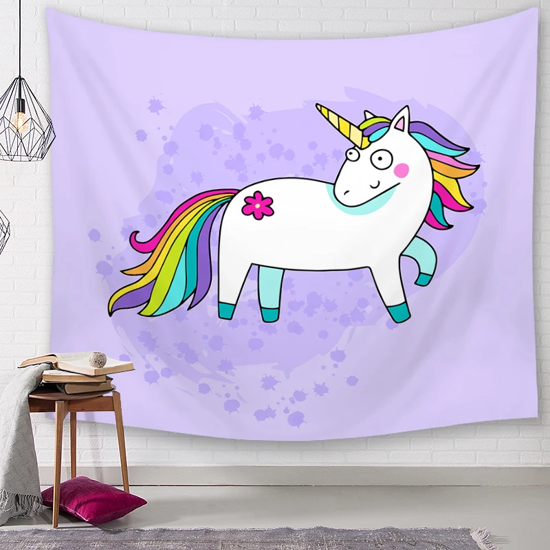Unicorn Series Wall Hanging Tapestries Indian Mandala Tapestry Tai Chi Hippie Bohemian Decorative Carpet Yoga Mats | Дом и сад