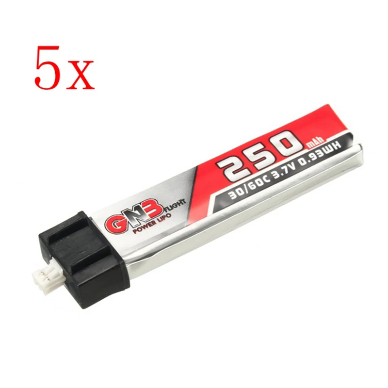 Аккумуляторная батарея Lipo 5 шт. GAONENG 3 7 V 250 mAh 1 S 30C/60C для лезвия Nano QX CPX и крошечный