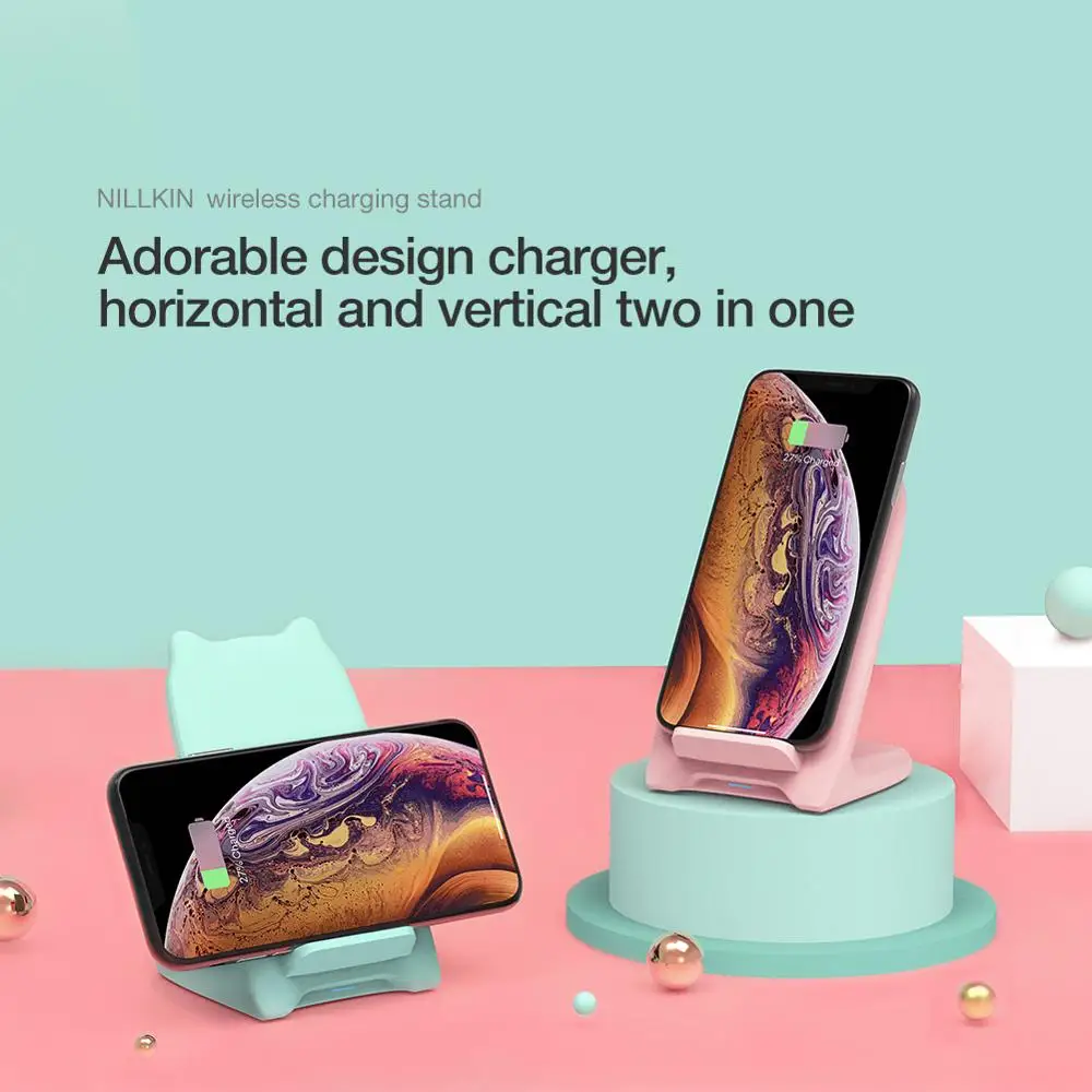 NILLKIN Милая Подставка для беспроводной зарядки Samsung S10 note 9 iphone XS Max QI Стандартный