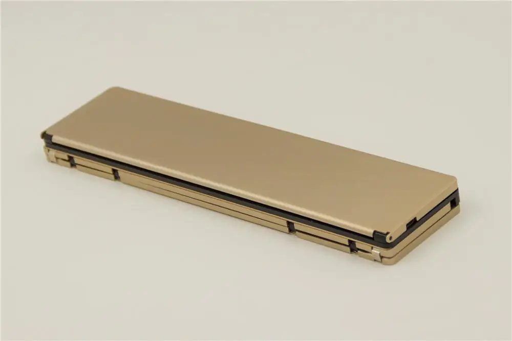 gold Basix Мини Bluetooth беспроводная клавиатура алюминиевая тонкая мини Bluetooth складная клавиатура для Windows Android IOS PC смартфонов - Цвет: gold