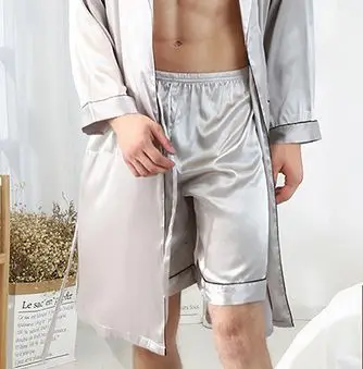 Новинка, мужской весенний халат, халат Yukata, мужское кимоно из вискозы, банное платье, ночная рубашка, одежда для сна, Пижама, Mujer, L-XXL - Цвет: C-gray