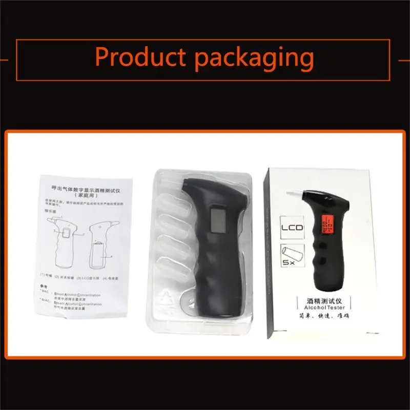Портативный цифровой тестер алкоголя для дыхания точный светодиодный