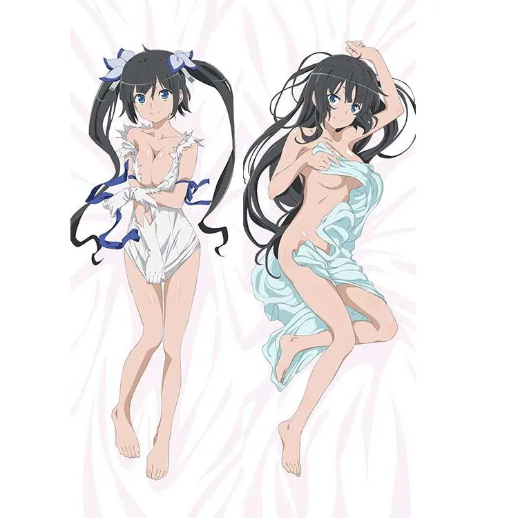 3D двухсторонняя Сексуальная из японского аниме девушка Hestia Danmachi Throw Otaku Dakimakura