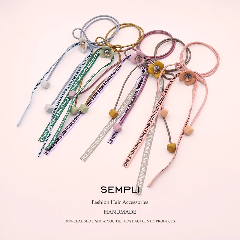 Резинка для волос Sempli нейлоновая однотонная эластичная повязка на голову с