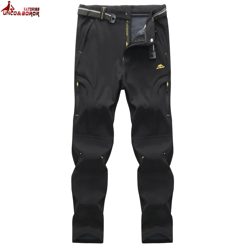 

UNCO&BOROR women Men trousers winter Fleece Cargo Pants Breathable Thermal windproof Waterproof Pants trousers size 6XL,7XL,8XL