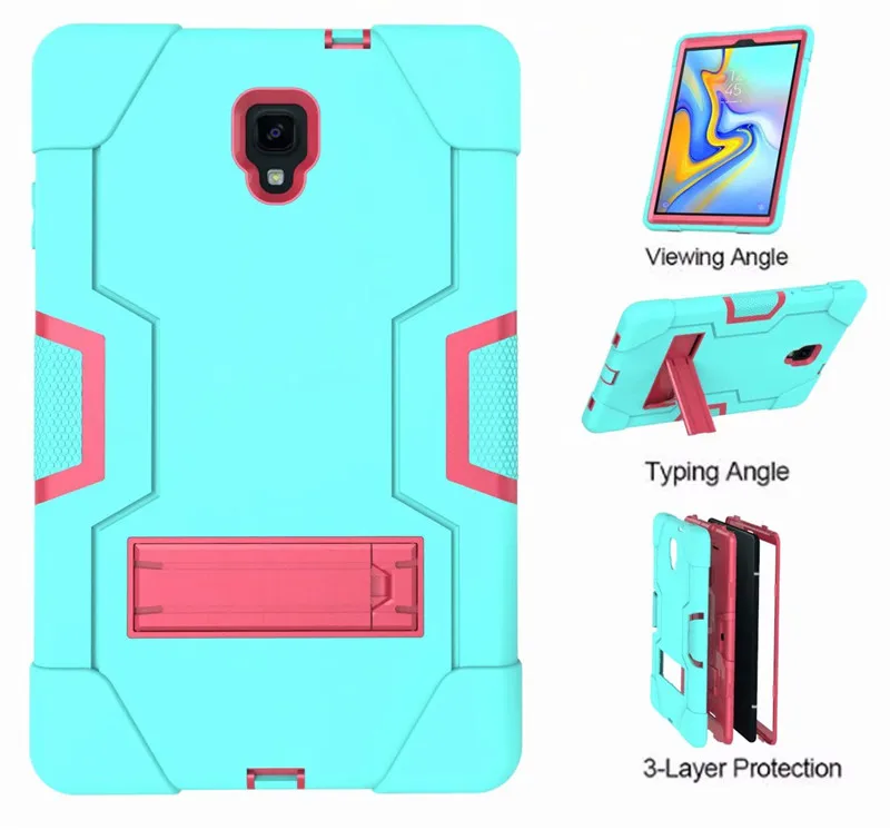 Чехол для Samsung Galaxy Tab A A2 10,5 дюймов T590 T595 T597 SM-T590 чехол Funda планшет дети Безопасный Противоударная подставка в виде ракушки - Цвет: Light Green Rose