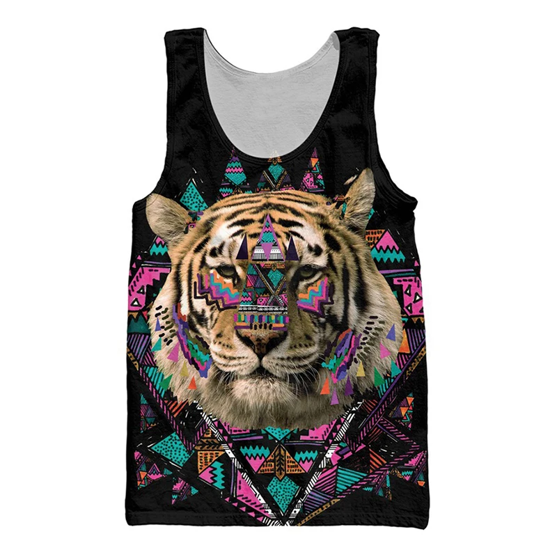 Мужской жилет с 3D-принтом волшебное животное тигр | Мужская одежда