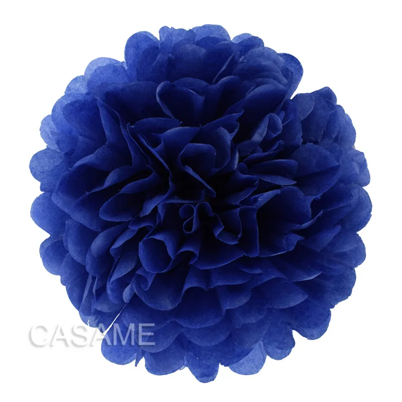 dark blue 10 шт. милые украшения babyshower 15 см 6 дюймов папиросная бумага цветы бумажные шарики-Помпоны фонари вечерние украшения Ремесло Свадьба - Цвет: dark blue