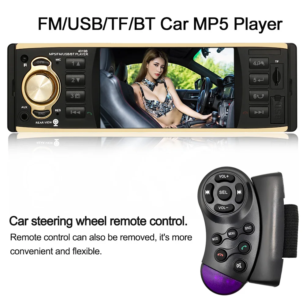 Автомагнитола 1Din MP5 плеер 4 1 дюйма TFT HD мультимедийные развлечения BT USB/TF FM Aux вход