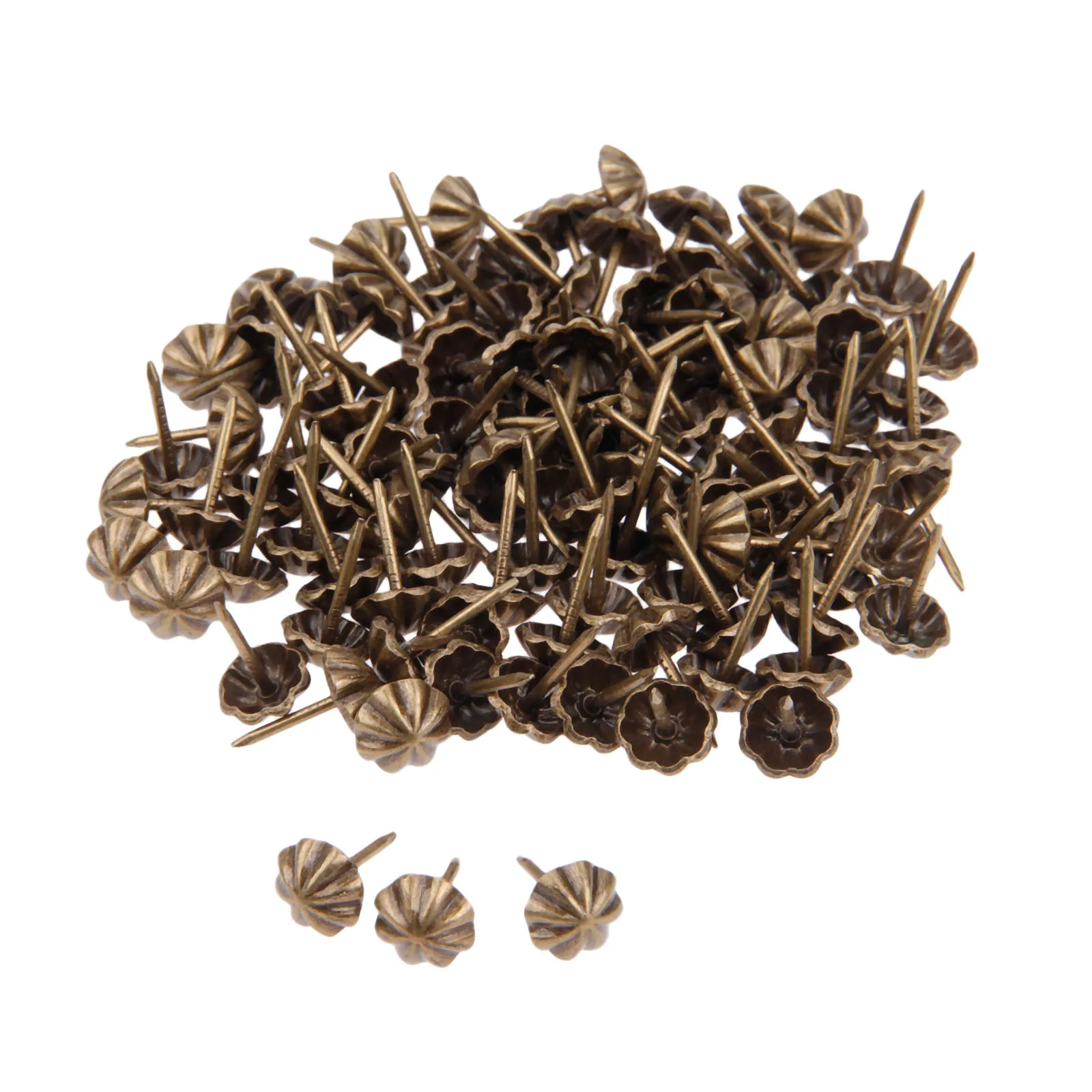 100 шт античные бронзовые обивочные гвозди для ювелирных изделий подарок коробка