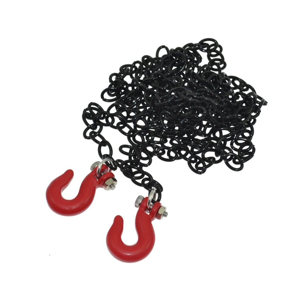 

RC Car Accessories Metal Tow Hook Chain Decoration for 1:10 RC Rock Crawler Traxxas TRX-4 Axial SCX10 90046 Wraith D90 TF2 CC01