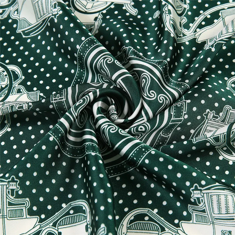 

Carriage P Square Scarves Bandanna Silk Scarf Women 2021 Fashion Head Band Neck Tie Band Professional Neckerchief