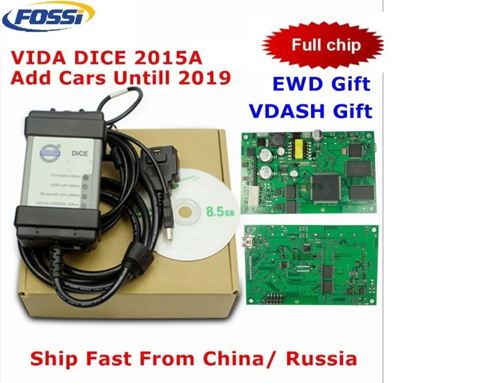 Лучшие продажи для Volvo Vida Dice 2015a добавить автомобили в Obd2 автомобильный диагностический инструмент 2014d Vida Dice Pro полный чип зеленая доска