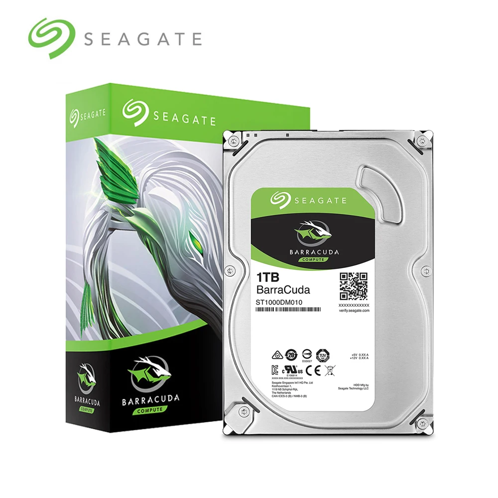 Seagate 1 ТБ баракуда Настольный ПК жесткий диск SATA 6 ГБ/сек. 32 Мб 7200 об/мин Кэш 3 5