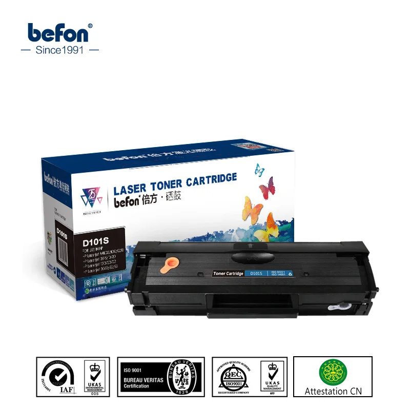 befon Refilled Toner Cartridge Compatible for Samsung Mlt-d101s D101S 101S 101 D101 ML2165 2160 2166W SCX-3405 SCX3405F SCX3405