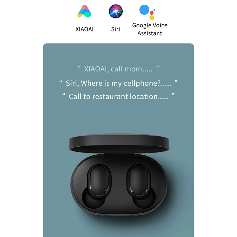 Беспроводные наушники Xiaomi Redmi Airdots голосовое управление Bluetooth 5 0 шумоподавление |