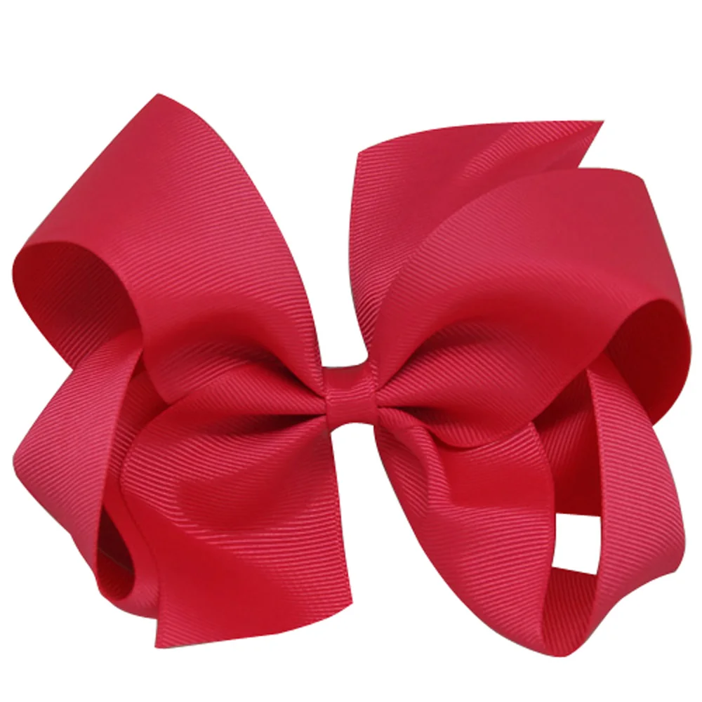 CN 32 шт./лот 6 дюймов модный бант для волос из однотонной корсажной ленты ручной