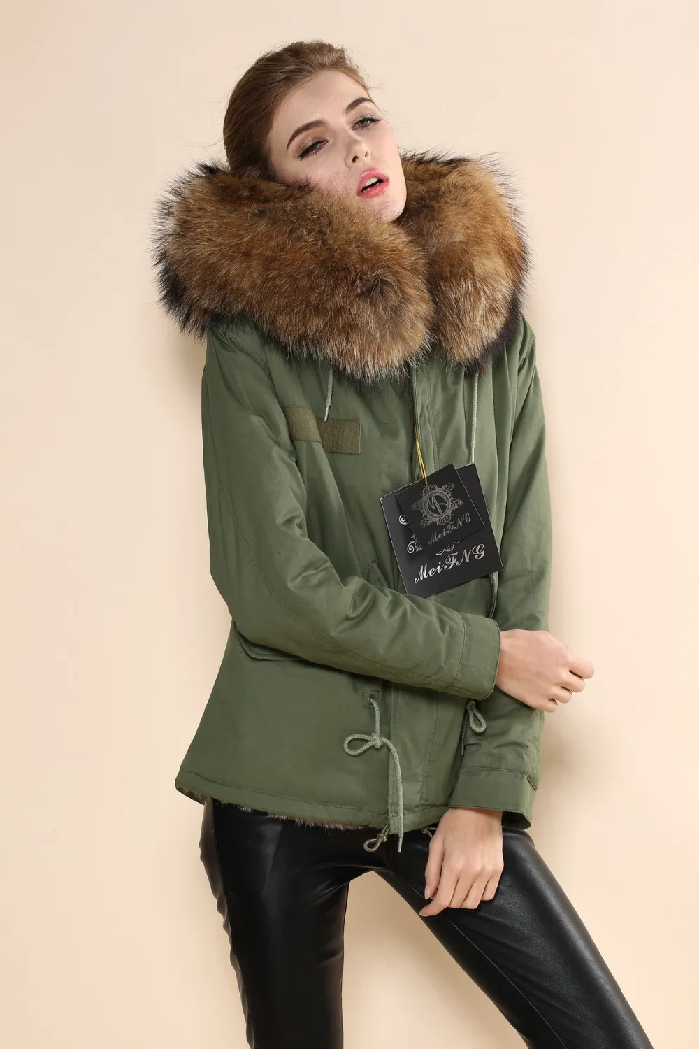 2017 новое поступление Mrs женское модное популярное зимнее теплое зеленое пальто с