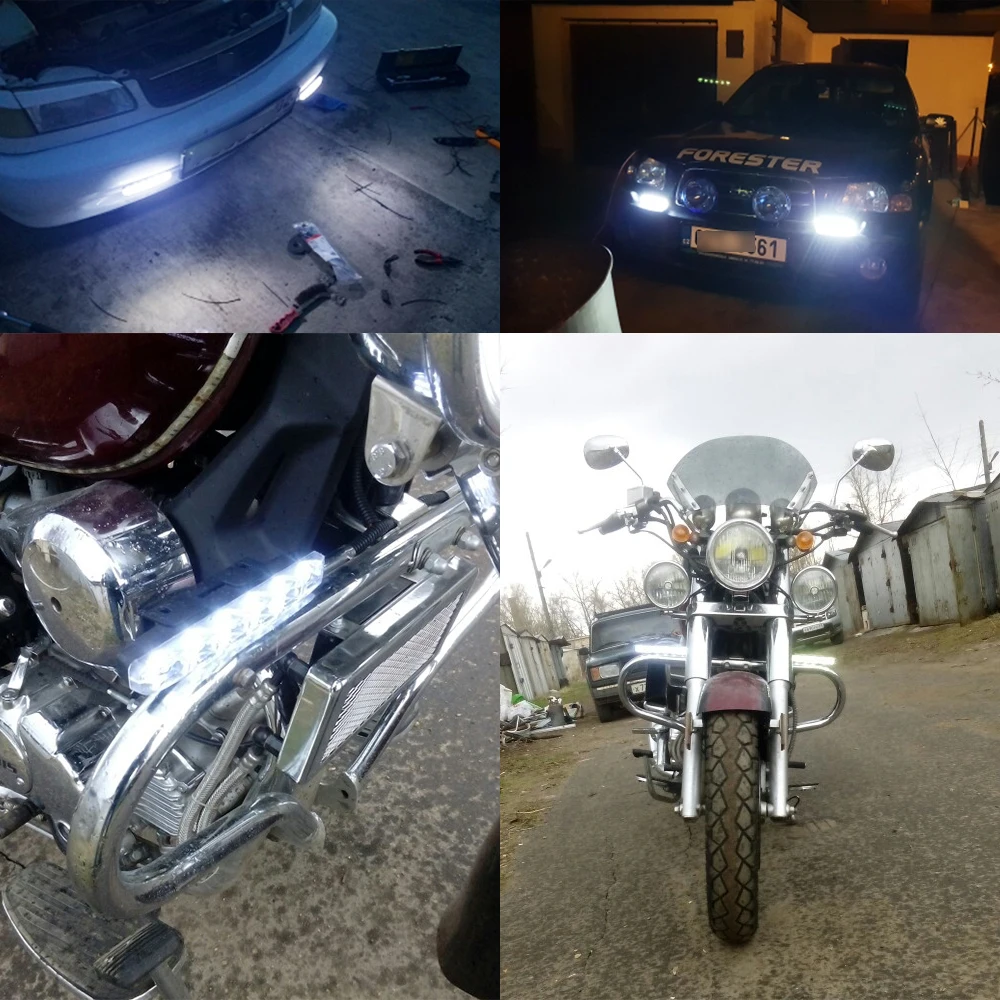 

DRL LED Daytime Running Lights 12V 5050 6 SMD Waterproof Universal Auto Fog Light Car Motorcycle Driving Lamp Car Light Assembly