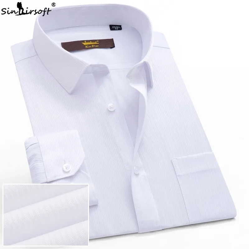 Брендовая однотонная полосатая Мужская рубашка Повседневная мужская хлопковая