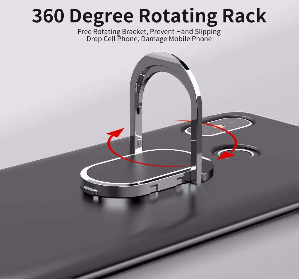 Модный чехол-держатель с кольцом и поворотом на 360 градусов матовый чехол из ТПУ