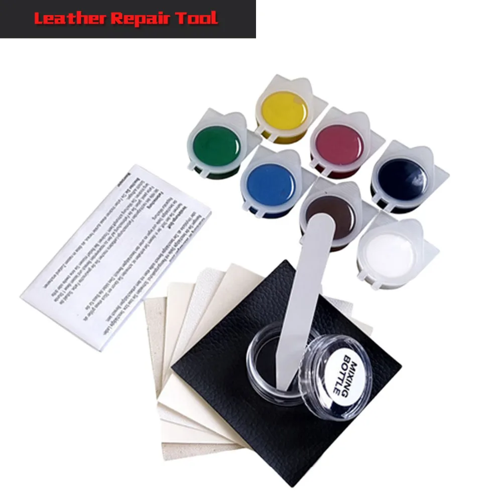 

Universal Leather Repair Tool Car Seat Sofa Coats Holes Scratch Cracks No Heat Liquid Leather Vinyl Repair Kit Hand Tool Set