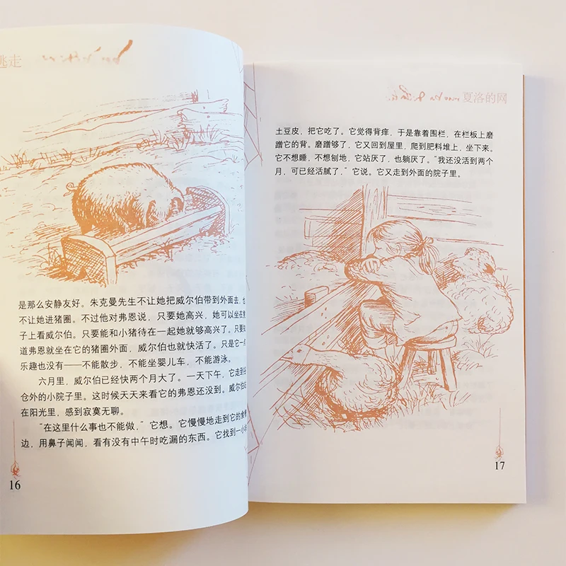 Паутина Шарлота от E.B. Белые иллюстрации Garth Williams китайская книга для