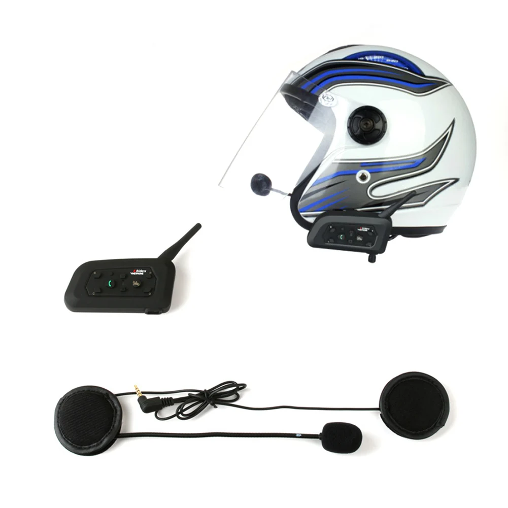 Intercom Portable Microphone 1200m Motorcycle Helmet Interphone Waterproof Communication System Bluetooth Headset | Автомобили и