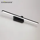 Зеркало для ванной, передний свет, современный светодиодный настенный светильник, черно-белые светильники, бра, светодиодный настенный светильник L40, 60, 80, 100, 120 см, светильник для ванной