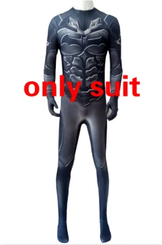 only suit Bermanwin высокое качество рыцарь Аркхема; Бэтмен Костюм 3D печатные ткани для купальники, из спандекса, Бэтмен зентай-костюм на Хэллоуин Косплэй костюм - Цвет: only suit