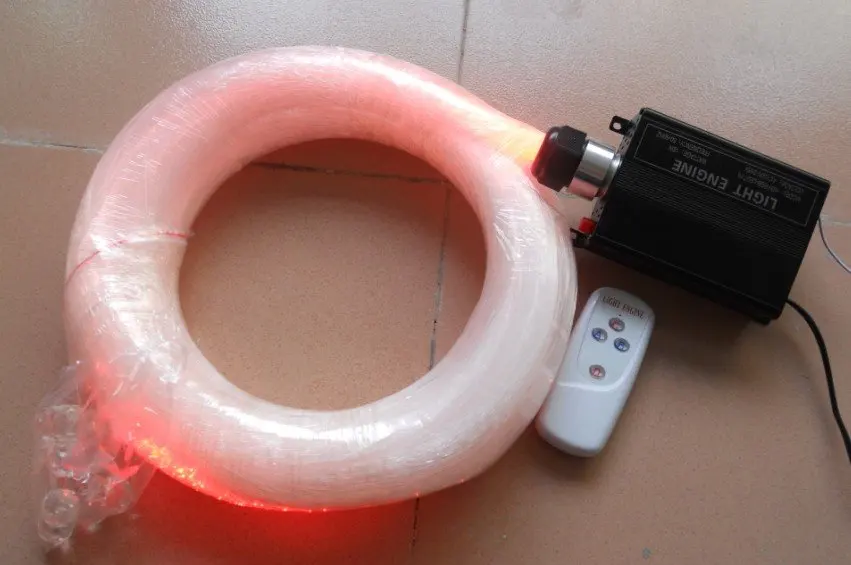 

RGB 500pcs 0.75MM*5m optical fiber kit with crystal end fixture