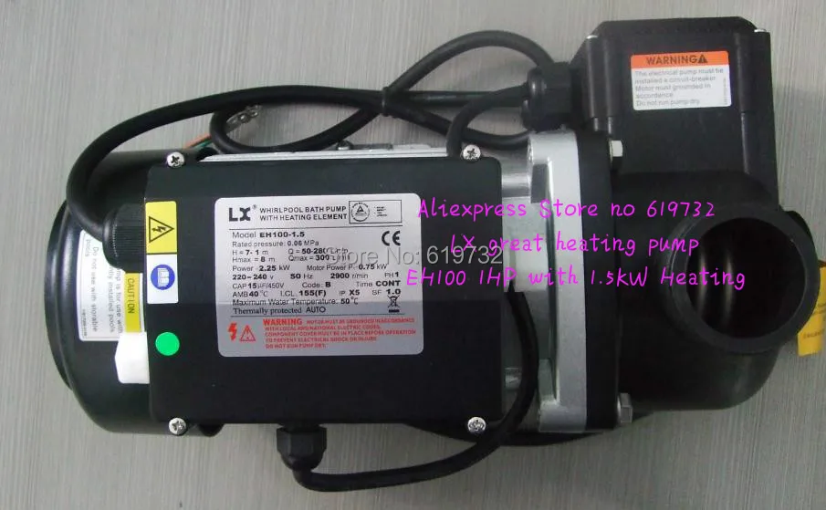 LX EH100 1HP (0.75KW) тепловой насос EH 100 с 1.5KW нагреватель для горячей ванне бассейны ванны