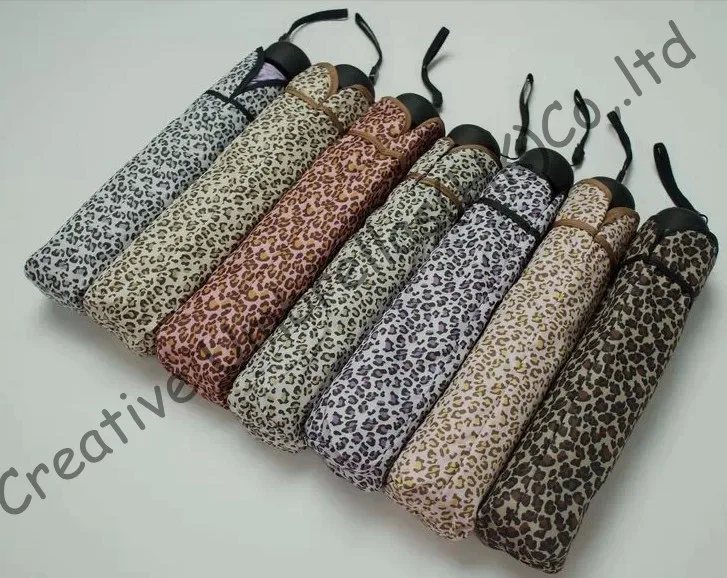 Кленовый Фотофон леопардовый дизайн 8 ребер три складки ручные зонтики имитация