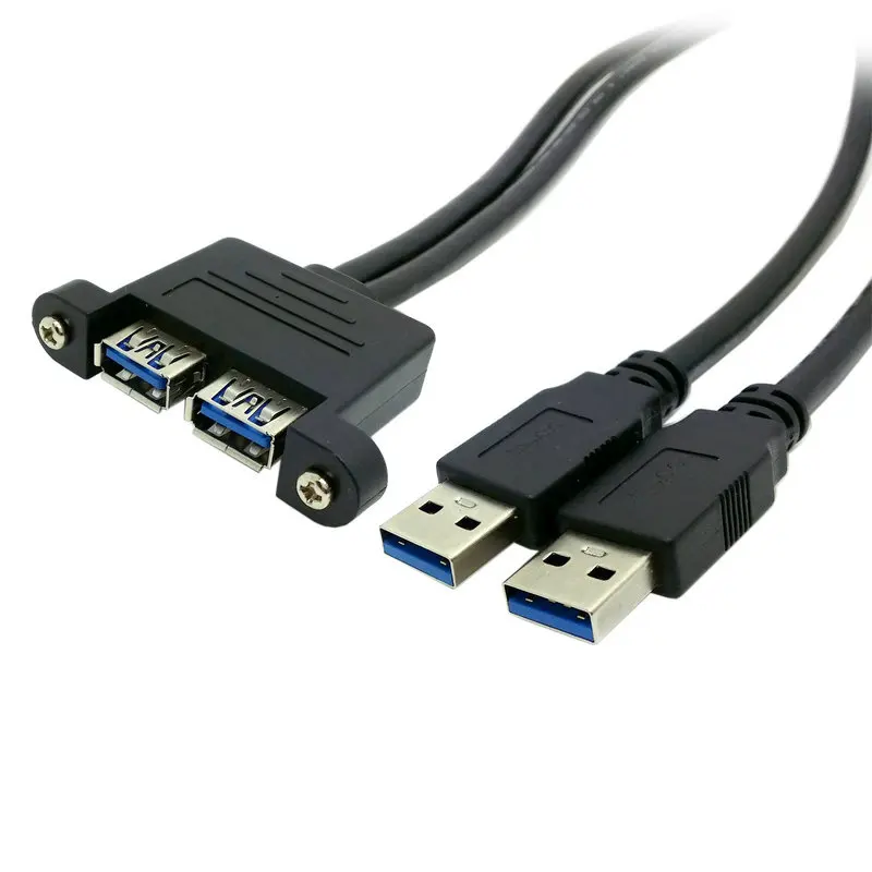 3 фута 100 см комбинированный двойной USB 0 кабель удлинитель с винтовыми