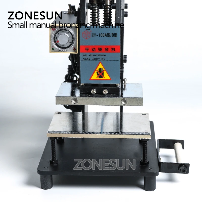 

ZONESUN 220V Manual Leather Rubber Paper Logo Hot Foil Stamping Embossing Machine Heat Press Machine Punch Press