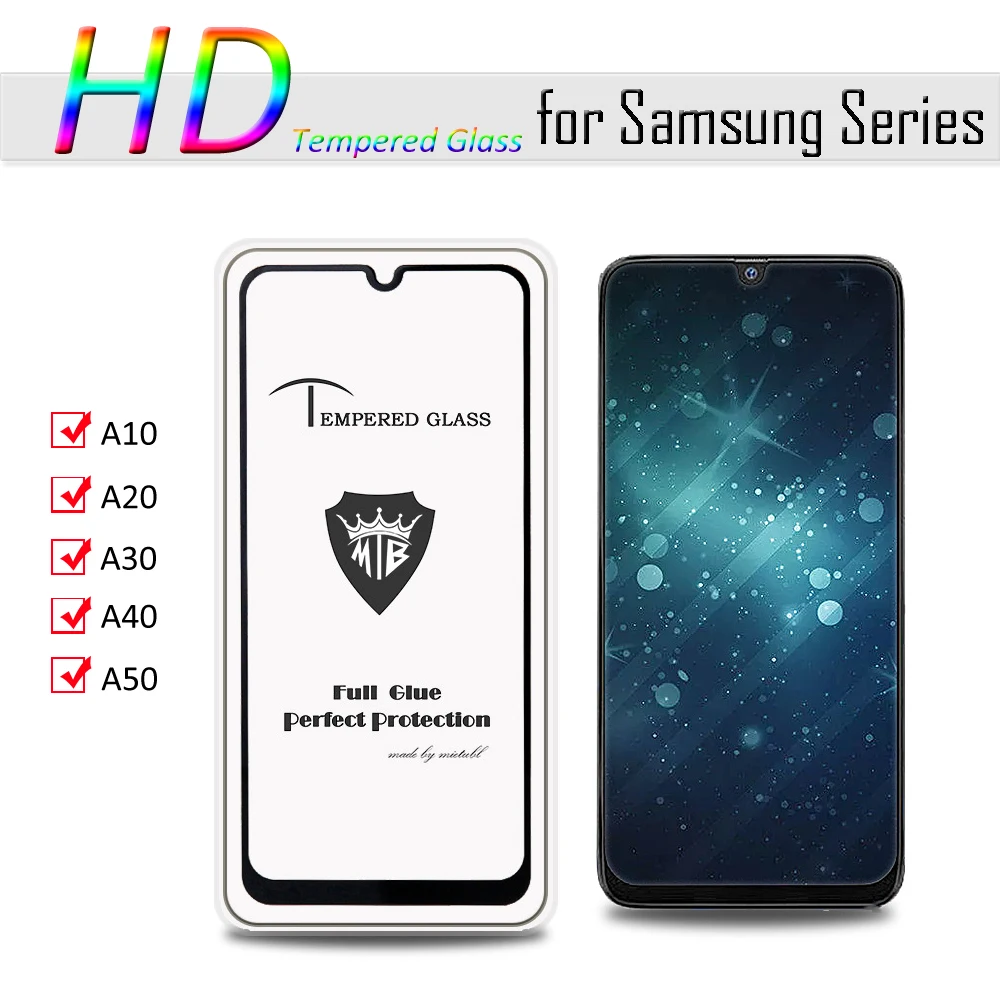 Закаленное Стекло для samsung Galaxy A10 A20 A30 A50 A40 защитный HD Экран протектор A10|Защитные